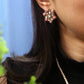 Pink Stones and Kundan Small Round Studs