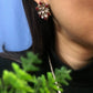 Red Stones and Kundan Small Round Studs