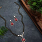 Kundan and Stone Mangalsutra Necklace - Red