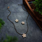 Flower Mangalsutra Necklace Set - Pearl