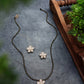 Flower Mangalsutra Necklace Set - Pearl