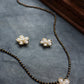 Flower Mangalsutra Necklace Set - Pearl