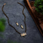 Minimalist Golden Baguette Mangalsutra Necklace Set