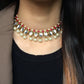 Kundan Pearl and Marsala Stone Necklace Set