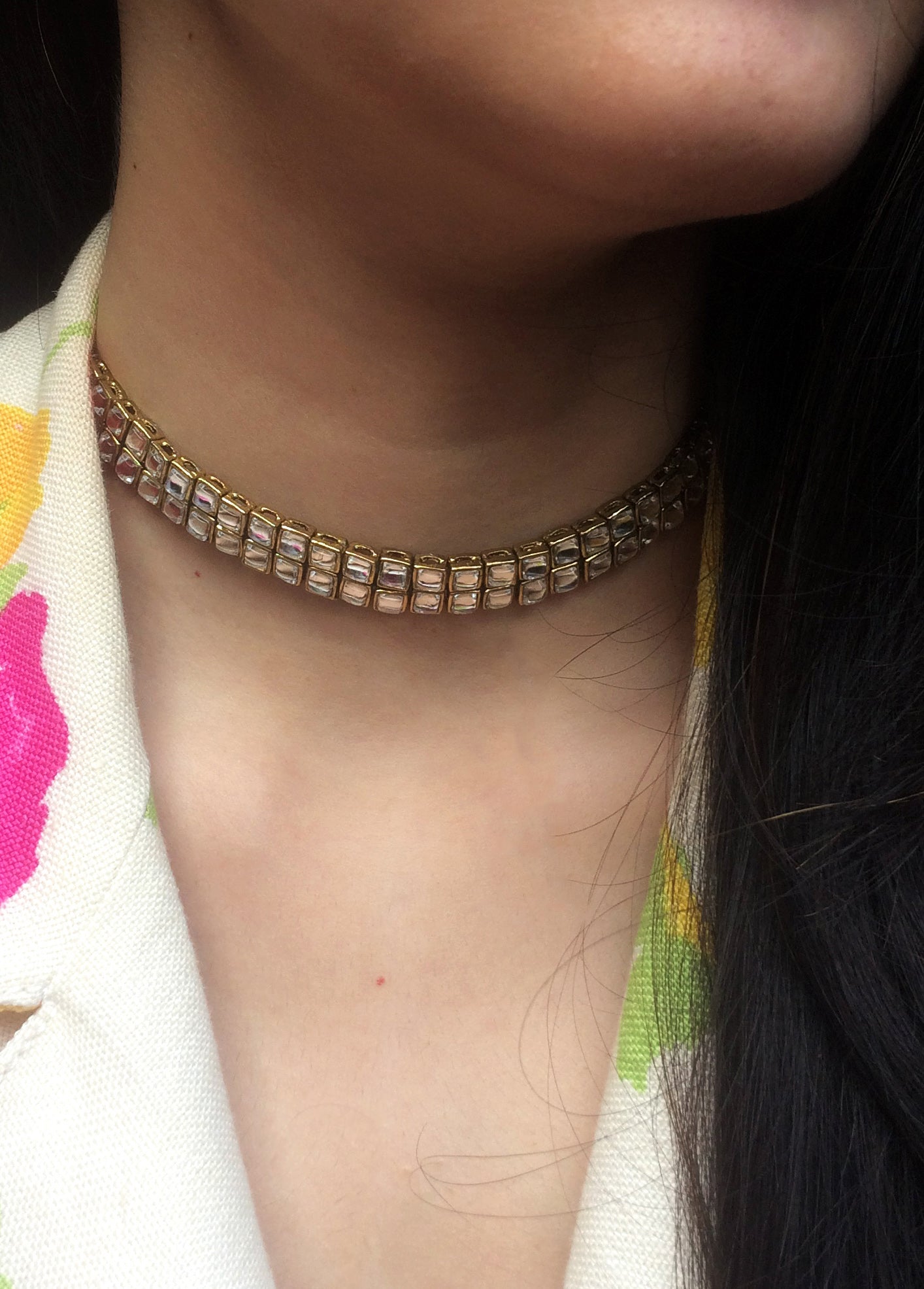 Square Kundan Choker Necklace