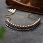 Kundan-Blue Stone Choker Necklace Set With Bracelet