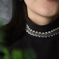 Kundan-Blue Stone Choker Necklace Set With Bracelet