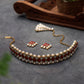 Kundan-Marsala Stone Choker Necklace Set