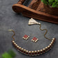 Kundan-Marsala Stone Choker Necklace Set