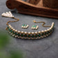 Kundan-Green Stone Choker Necklace Set