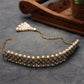 Kundan and Pearl Choker Necklace Set With Bracelet