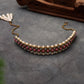 Kundan-Pink Stone Choker Necklace Set With Bracelet