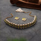 Kundan-Yellow Stone Choker Necklace Set