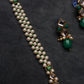 Green Stone Kundan and Pearl Long Necklace Set