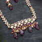 Amethyst Kundan and Pearl Long Necklace Set