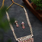 Rose Quartz Kundan and Pearl Long Necklace Set