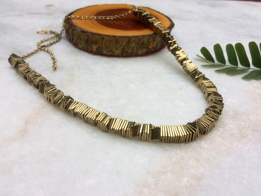 Golden Square Necklace