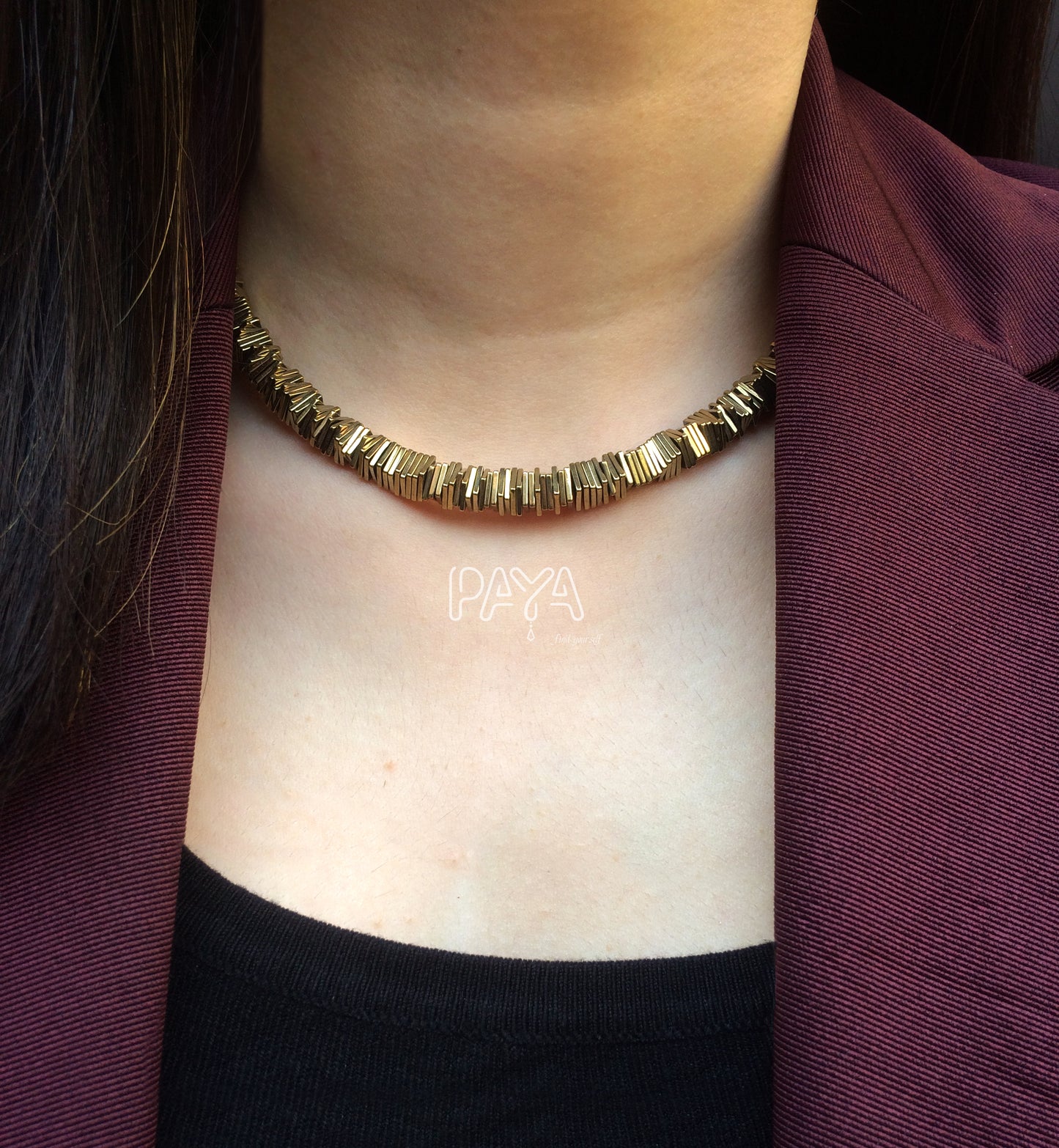 Golden Square Necklace