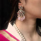 Rose Quartz and Kundan Long Layered Necklace Set