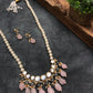 Rose Quartz and Kundan Long Necklace