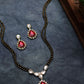 Kundan and Stone Mangalsutra Necklace - Red